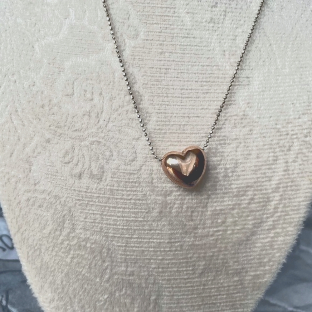 Silver necklace,necklace for women, best gift ,Elegant Heart Pendant Necklace - Picture 3 of 10